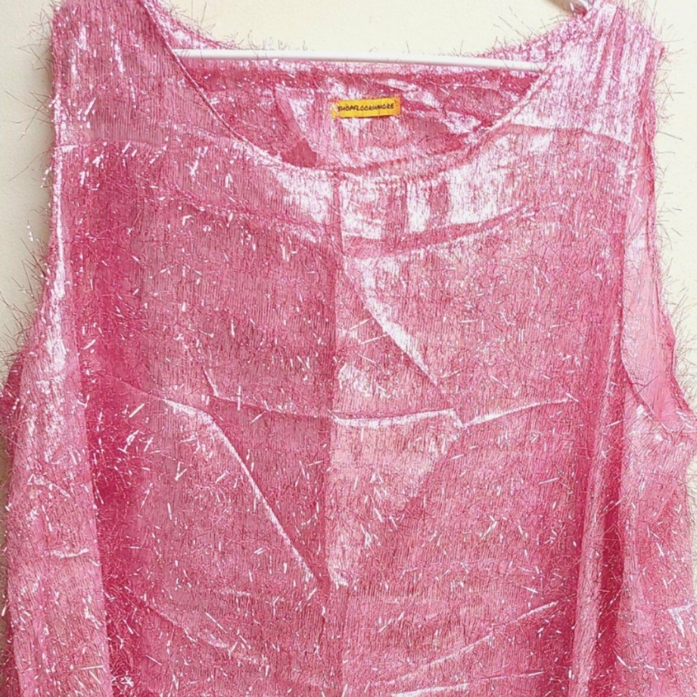 Dreamy Pink Tinsel Dress
